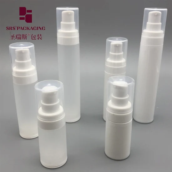 Flacone airless satinato da 15 ml 50 ml da 30 ml Confezione cosmetica in plastica PP ecologica